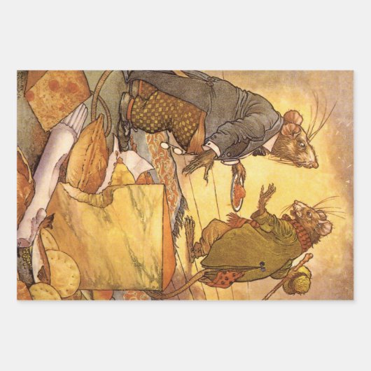  Aesop's Fable, Country Mouse, City Mouse Inpakpapier Vel (Voorkant)