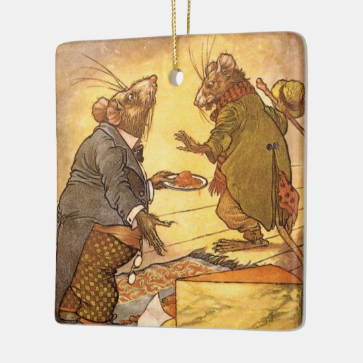  Aesop's Fable, Country Mouse, City Mouse Keramisch Ornament (Links)