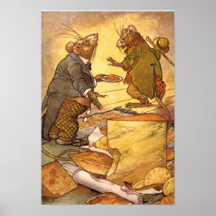 Aesop's Fable, Country Mouse, City Mouse Poster