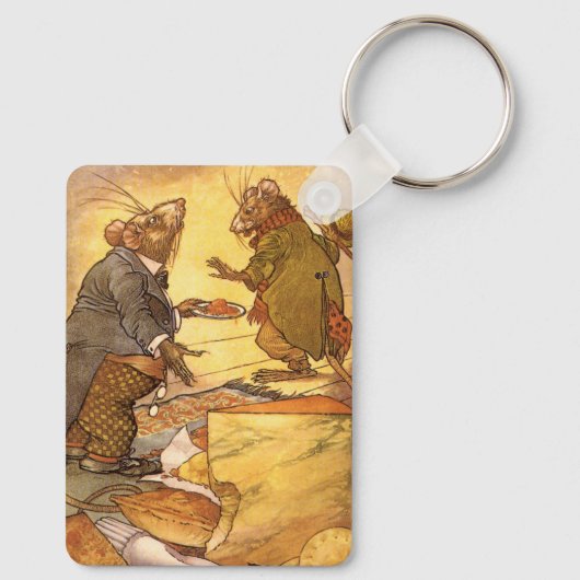 Aesop's Fable, Country Mouse, City Mouse Sleutelhanger (Achterkant)
