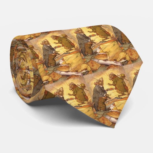 Aesop's Fable, Country Mouse, City Mouse Stropdas (Opgerold)