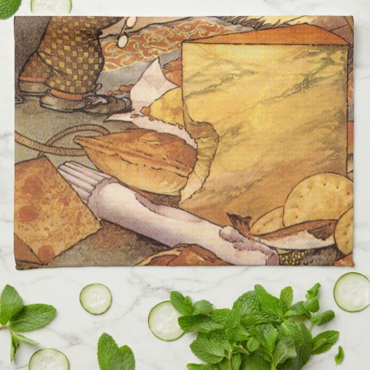 Aesop's Fable, Country Mouse, City Mouse Theedoek (Gevouwen)