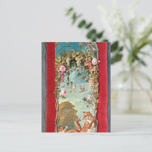 Aesop's fable The Fox and the Grapes Briefkaart (Staand voorkant)