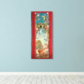 Aesop's fable The Fox and the Grapes Canvas Afdruk (Insitu (Houten vloer))