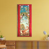 Aesop's fable The Fox and the Grapes Canvas Afdruk (Insitu (Woonkamer))