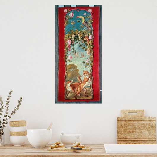 Aesop's fable The Fox and the Grapes Poster (Keuken)