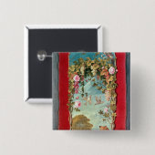 Aesop's fable The Fox and the Grapes Vierkante Button 5,1 Cm (Voorkant /achterkant)