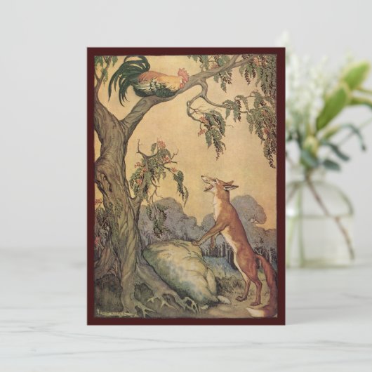  Aesop's Fables, Fox, Rooster en de Dog (Staand voorkant)