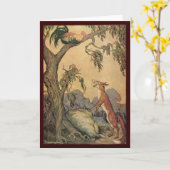 Aesop's Fables, Fox, Rooster en de Dog Kaart (Gele Bloem)