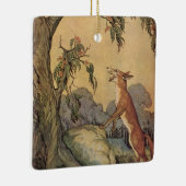 Aesop's Fables, Fox, Rooster en de Dog Keramisch Ornament (Rechts)
