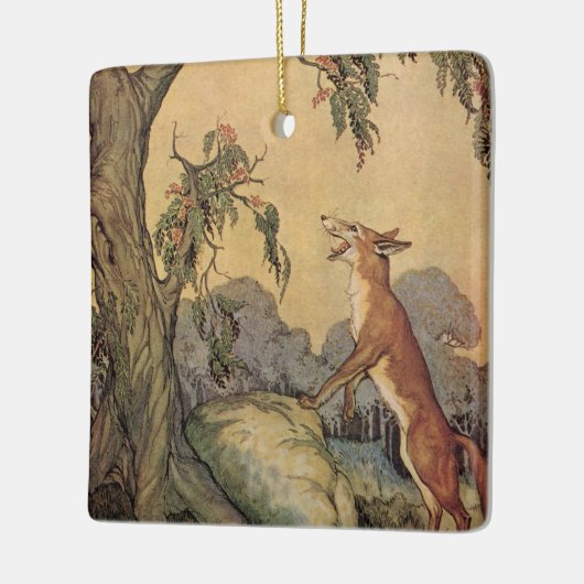 Aesop's Fables, Fox, Rooster en de Dog Keramisch Ornament (Links)