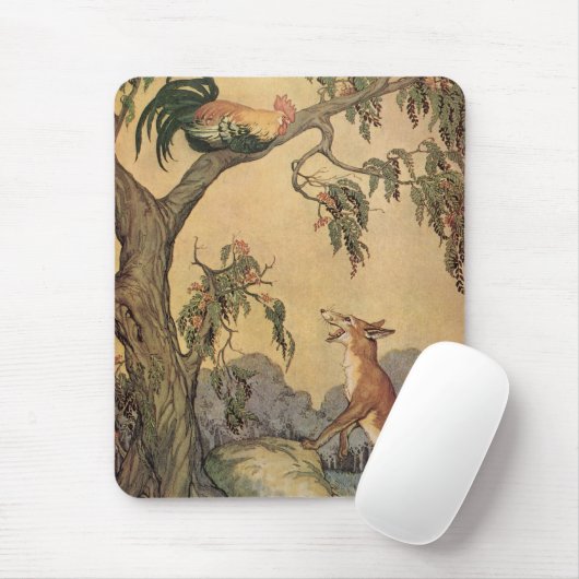  Aesop's Fables, Fox, Rooster en de Dog Muismat (Met muis)