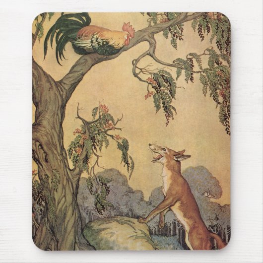 Aesop's Fables, Fox, Rooster en de Dog Muismat (Voorkant)