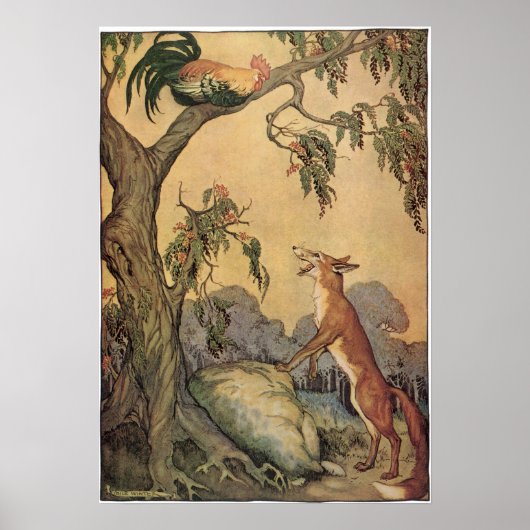 Aesop's Fables, Fox, Rooster en de Dog Poster (Voorkant)
