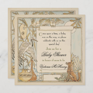 Aesop's Storybook Baby Shower Invitations Kaart