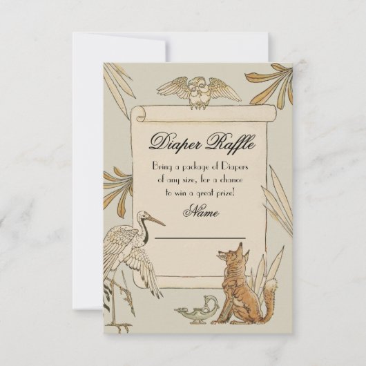 Aesop's Storybook Boek Luier Raffle kaarten (Voorkant)