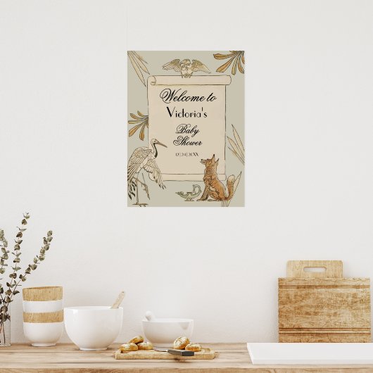 Aesop's Storybook Book Welkom Teken Poster (Keuken)