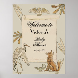 Aesop's Storybook Book Welkom Teken Poster