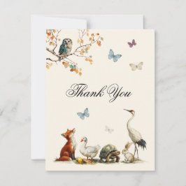 Aesop's Storybook Characters Baby Shower Notitiekaartje