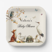 Aesop's Storybook Characters Baby Shower Papieren Bordje (Voorkant)