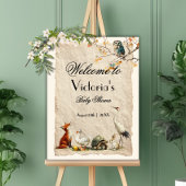 Aesop's Storybook Characters Baby Shower Poster