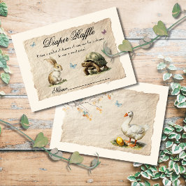 Aesop's Storybook Diaper Raffle Cards Visitekaartje