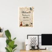Aesop's Verhalenboek Personages Baby Shower Poster (Thuiskantoor)