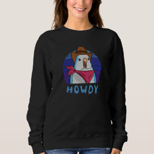 Aesthethetische Howdy Cute Blue Quaker Parrot Monk Trui
