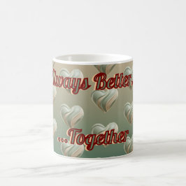 Aesthetic 3D Heart Green Valentine's | Custom Mug Koffiemok
