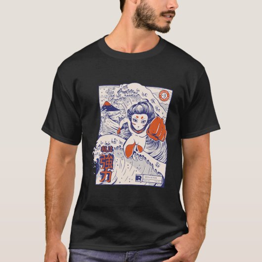 Aesthetic Anime Manga Superhero Wave Japan Comic S T-shirt (Voorkant)