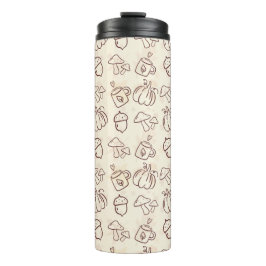 Aesthetic Autumn Doodle Pattern Thermal Tumbler Thermosbeker