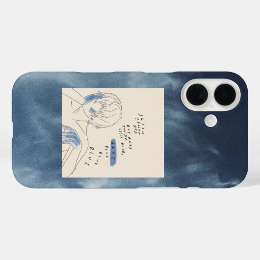 aesthetic azure phone case (Achterkant (horizontaal))