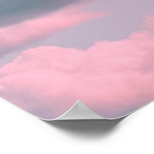 Aesthetic background with beautiful turquoise sky  poster (Hoek)