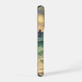 Aesthetic Beach Sunset Watercolor Custom Name iPhone Hoesje (Rechterkant)