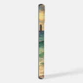 Aesthetic Beach Sunset Watercolor Custom Name iPhone Hoesje (Rechterkant)