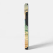Aesthetic Beach Sunset Watercolor Custom Name iPhone Hoesje (Linkerkant)