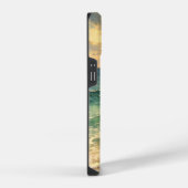 Aesthetic Beach Sunset Watercolor Custom Name iPhone Hoesje (Rechterkant)