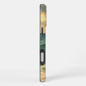 Aesthetic Beach Sunset Watercolor Custom Name iPhone Hoesje (Rechterkant)