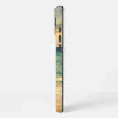 Aesthetic Beach Sunset Watercolor Custom Name iPhone Hoesje (Linkerkant)