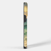 Aesthetic Beach Sunset Watercolor Custom Name iPhone Hoesje (Rechterkant)