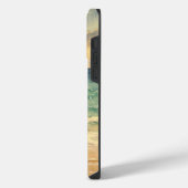 Aesthetic Beach Sunset Watercolor Custom Name iPhone Hoesje (Linkerkant)