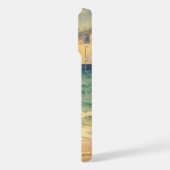 Aesthetic Beach Sunset Watercolor Custom Name iPhone Hoesje (Linkerkant)