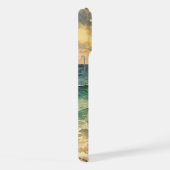 Aesthetic Beach Sunset Watercolor Custom Name iPhone Hoesje (Rechterkant)