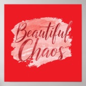 Aesthetic Beautiful Chaos Script Typography Poster (Voorkant)