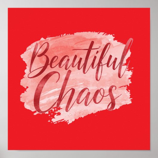 Aesthetic Beautiful Chaos Script Typography Poster (Voorkant)