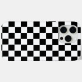 Aesthetic black and white checkerboard retro Case-Mate iPhone case (Achterkant (horizontaal))