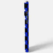Aesthetic black blue checkerboard with retro dot Case-Mate iPhone case (Achterkant / Links)