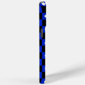 Aesthetic black blue checkerboard with retro dot Case-Mate iPhone case (Achterkant / Rechts)