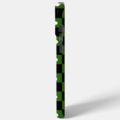 Aesthetic black green checkerboard with retro dot Case-Mate iPhone case (Achterkant / Links)