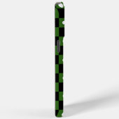 Aesthetic black green checkerboard with retro dot Case-Mate iPhone case (Achterkant / Rechts)